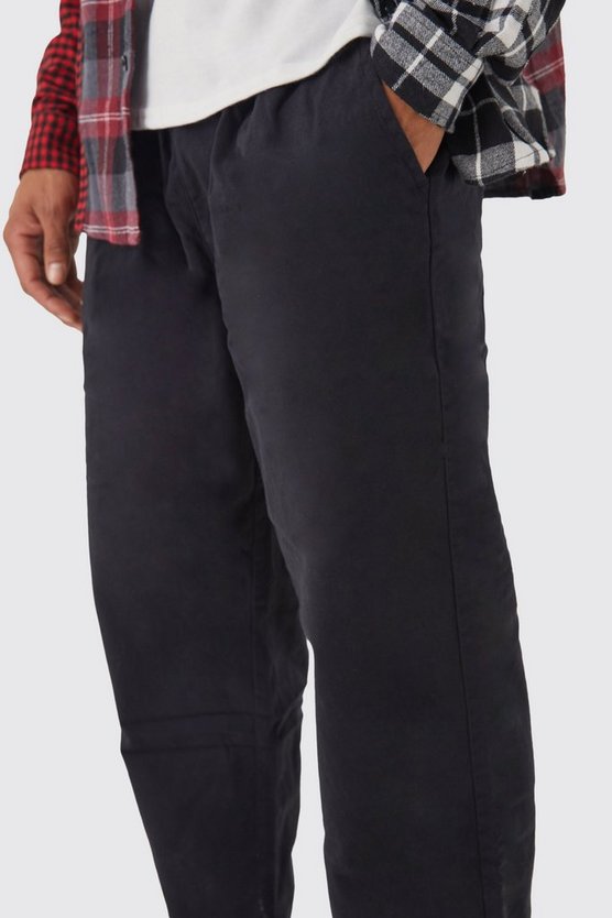 Skater Chino-Hose mit elastischem Bund