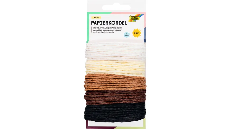folia Papierkordel Natur 25m in 5 Farben 25 m