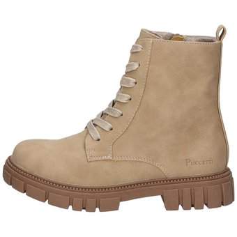 Puccetti Schnür Boots in beige