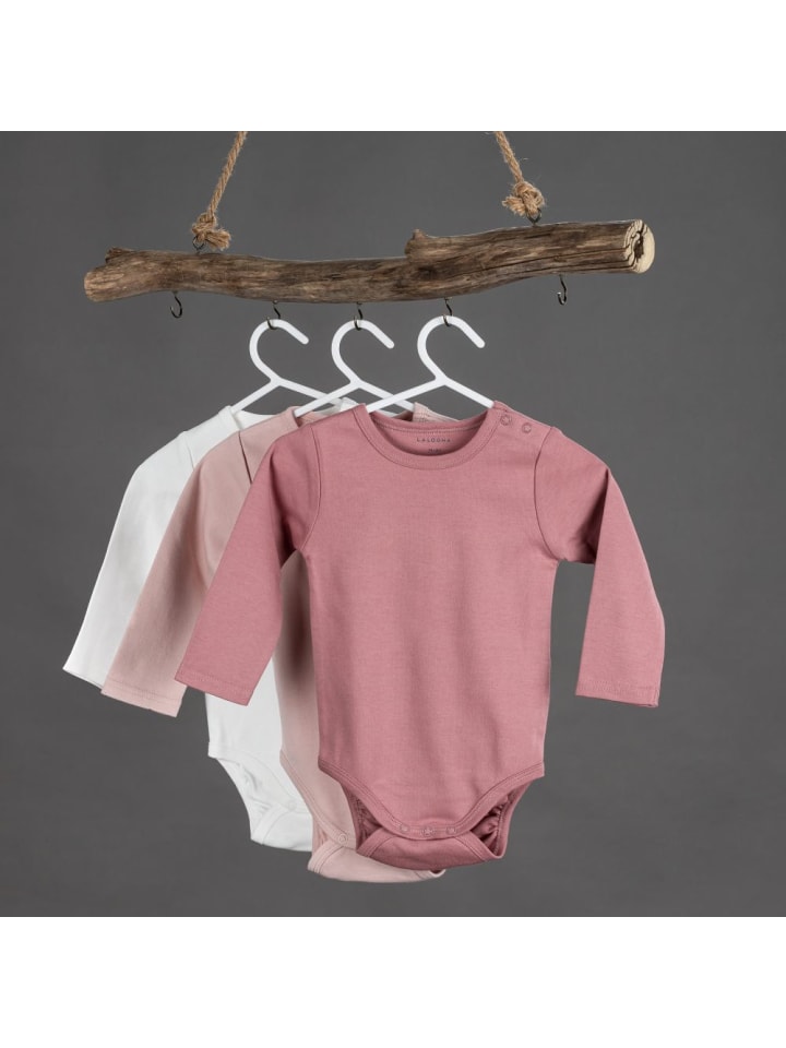 LaLoona Body-Sparset Langarm inkl. Kleiderbügel - Beere Grau in rosa,grau günstig kaufen