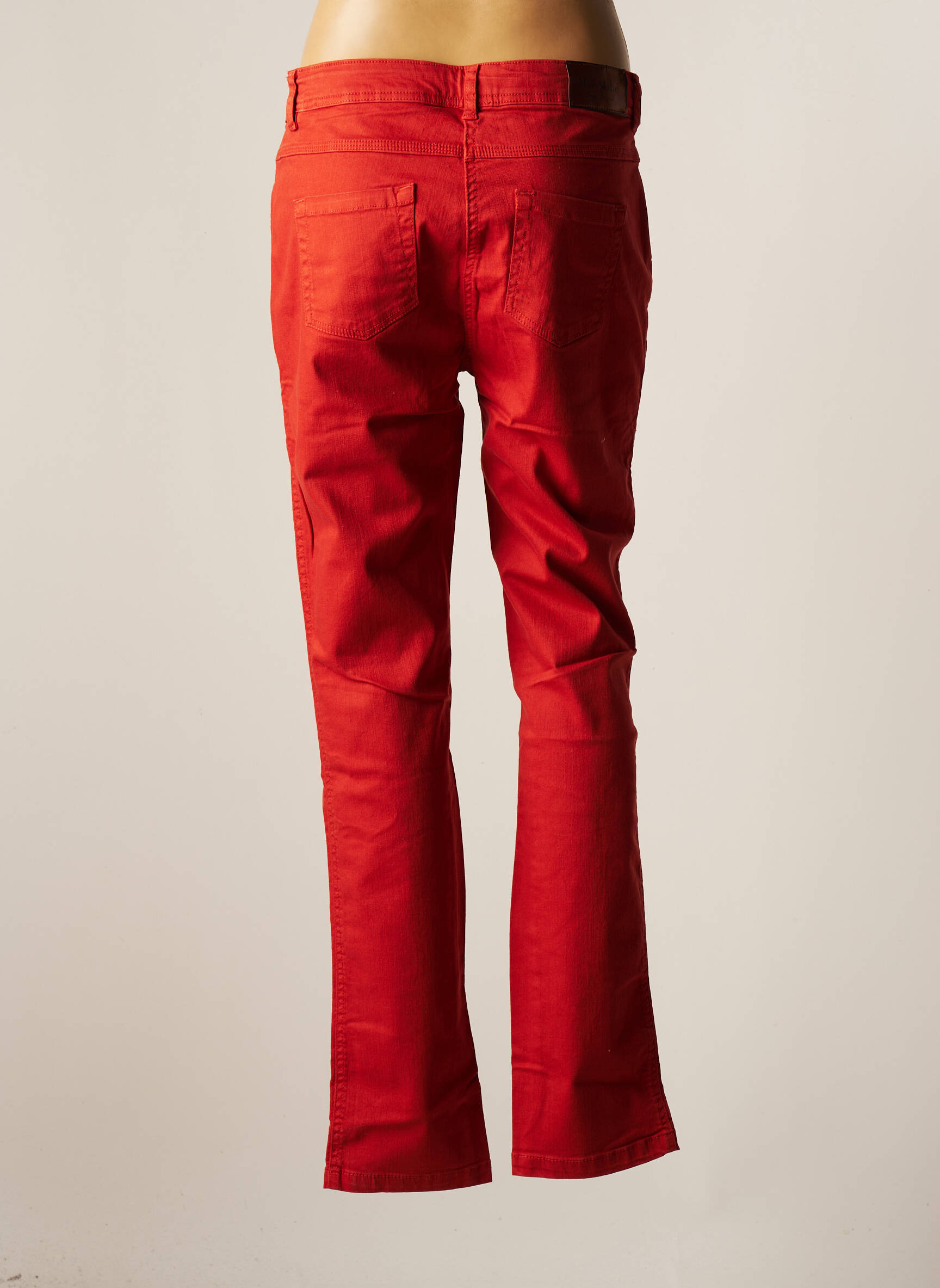Mae Mahe Jeans Coupe Droite Femme couleur orange