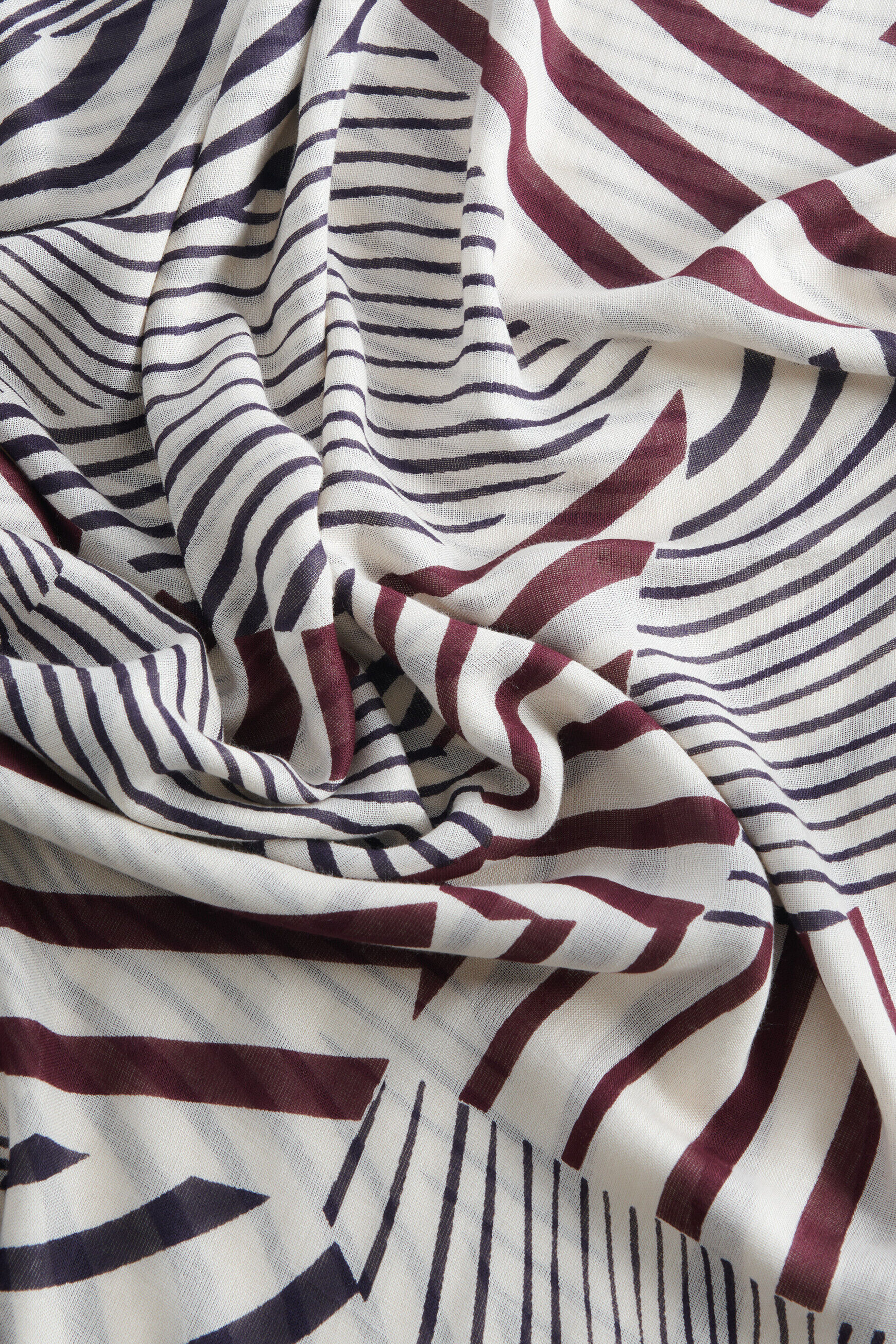 Foulard zebra bordeaux femme