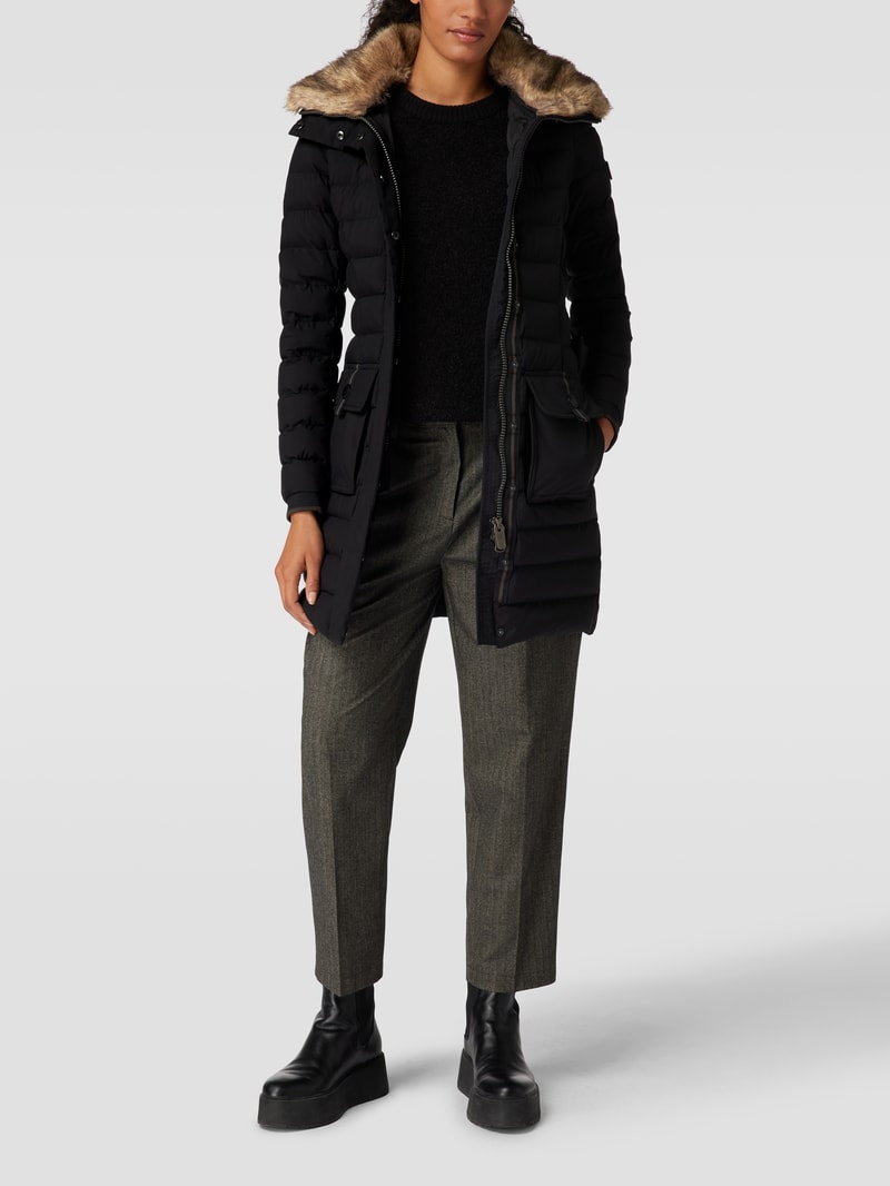 Abendstern 719 Funktionsjacke mit Webpelz in schwarz