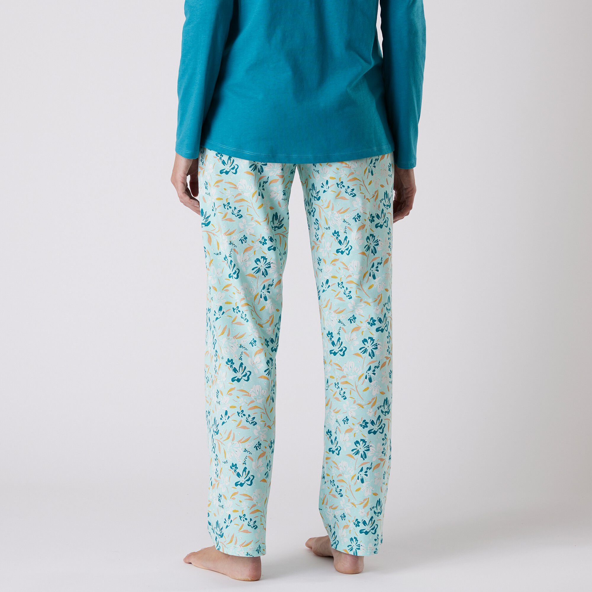 Pantalon pyjama coton imprimé floral