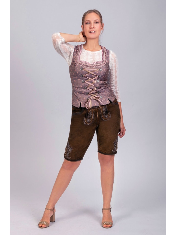Edelnice Lederhose in dunkelbraun günstig kaufen
