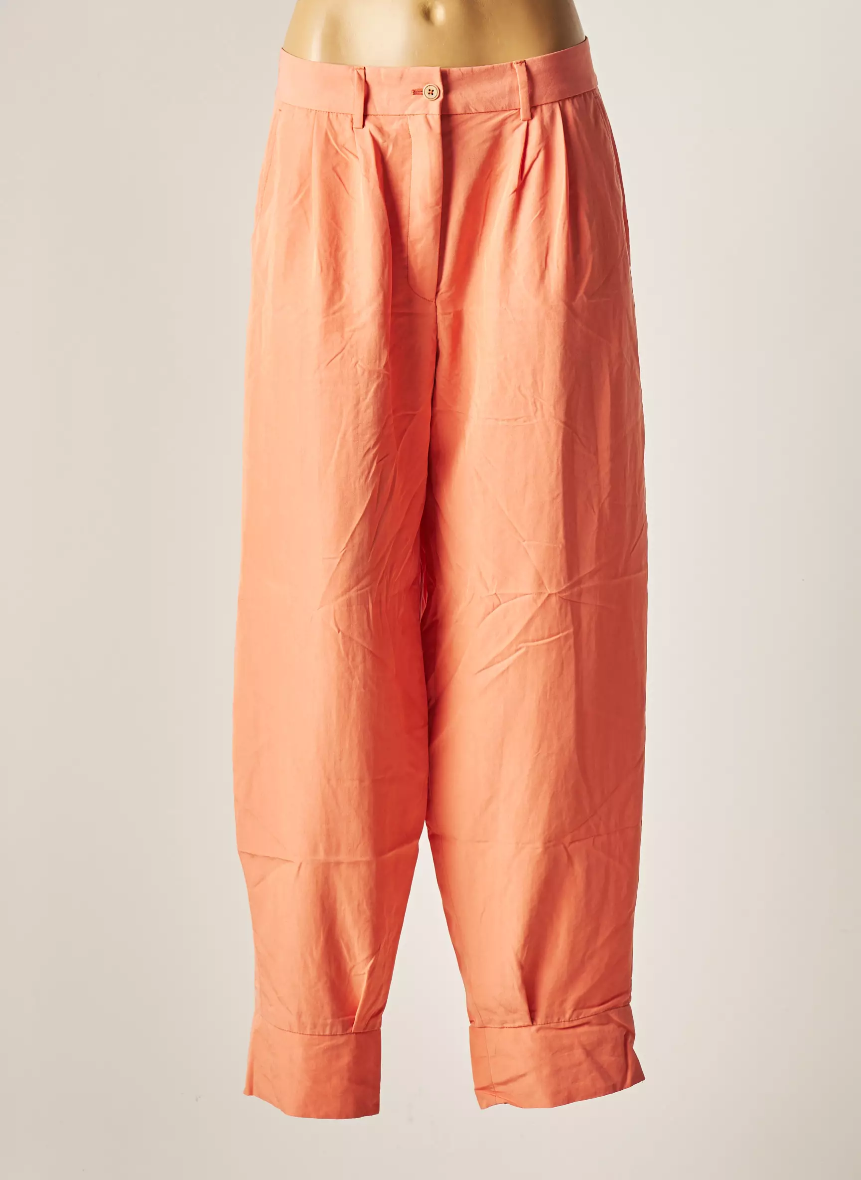 Deux By Eline De Munck Pantalons Larges Femme couleur orange