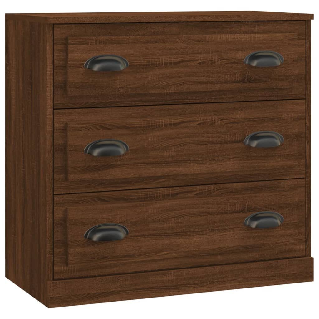 vidaXL Sideboard Sideboards 3 Stk. Braun Eichen-Optik Holzwerkstoff (3 St)