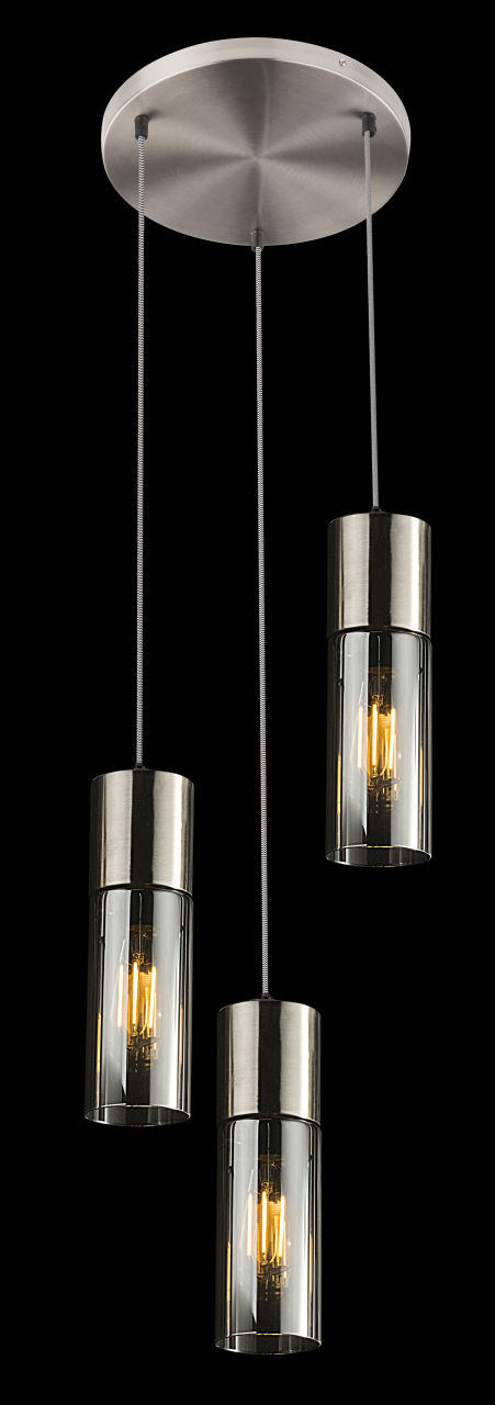 Globo Lighting - ANNIKA - Hängeleuchte Metall Nickel matt, 3x E27
