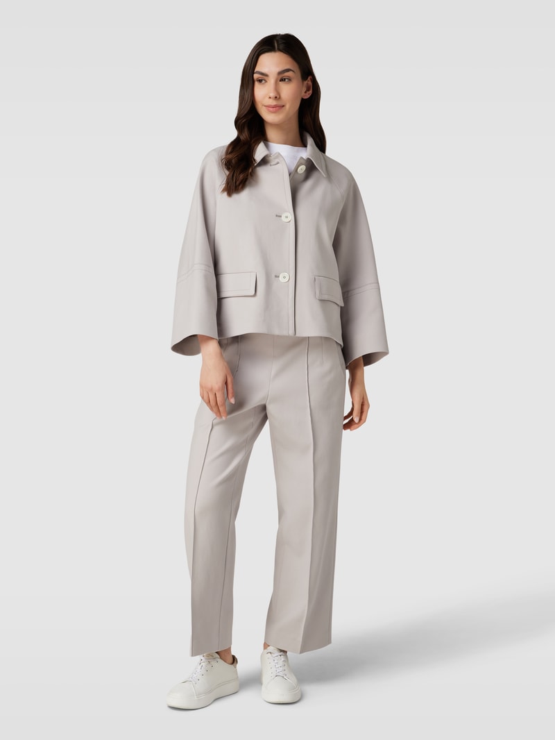Blazer mit Pattentaschen in silber