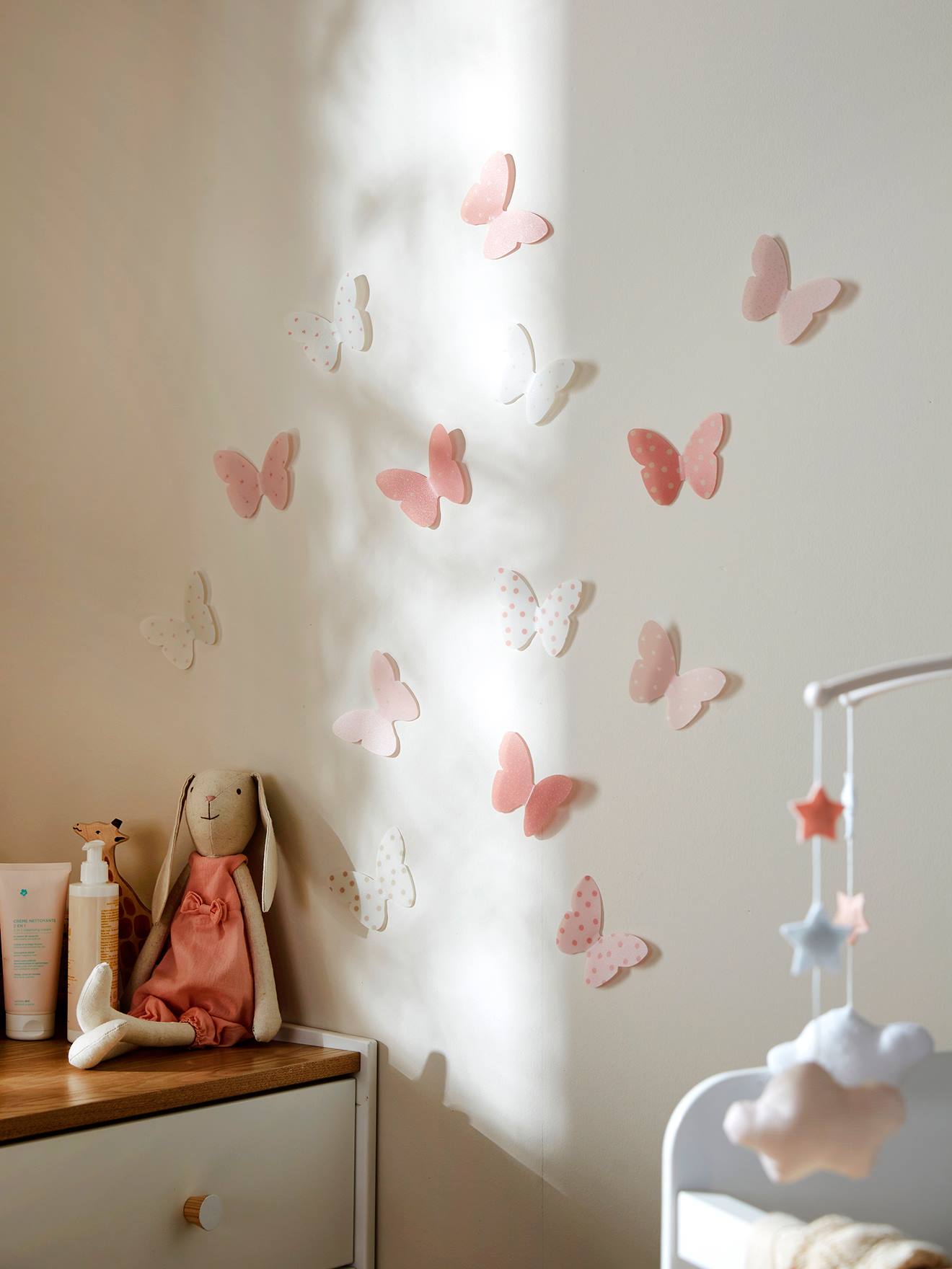 Lot de 14 papillons déco enfant multicolore