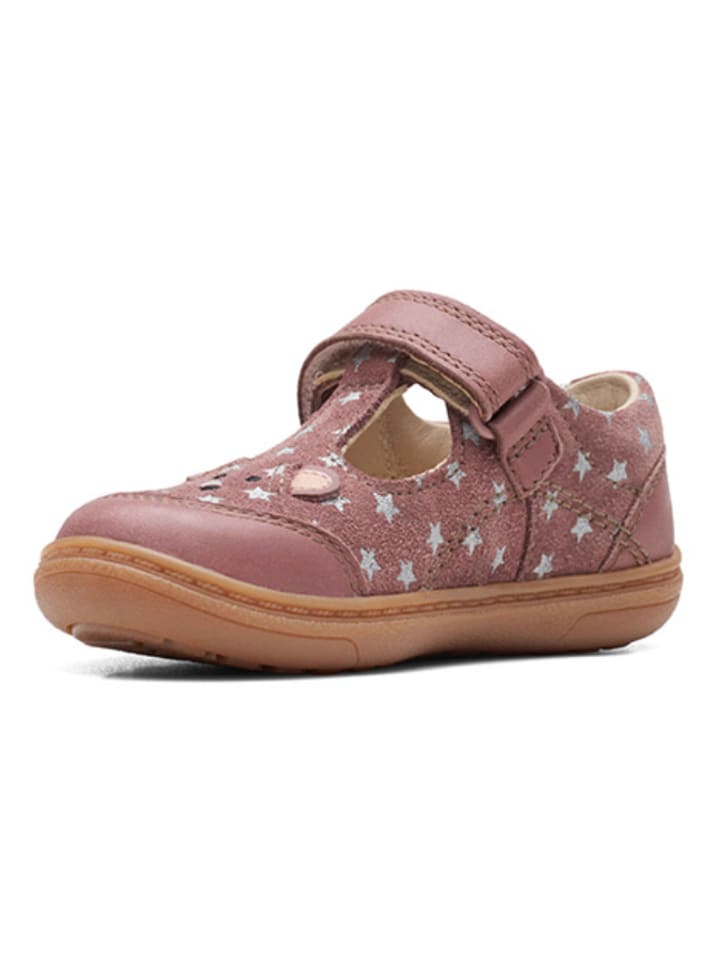 Clarks Leder-Ballerinas in Rosa günstig kaufen