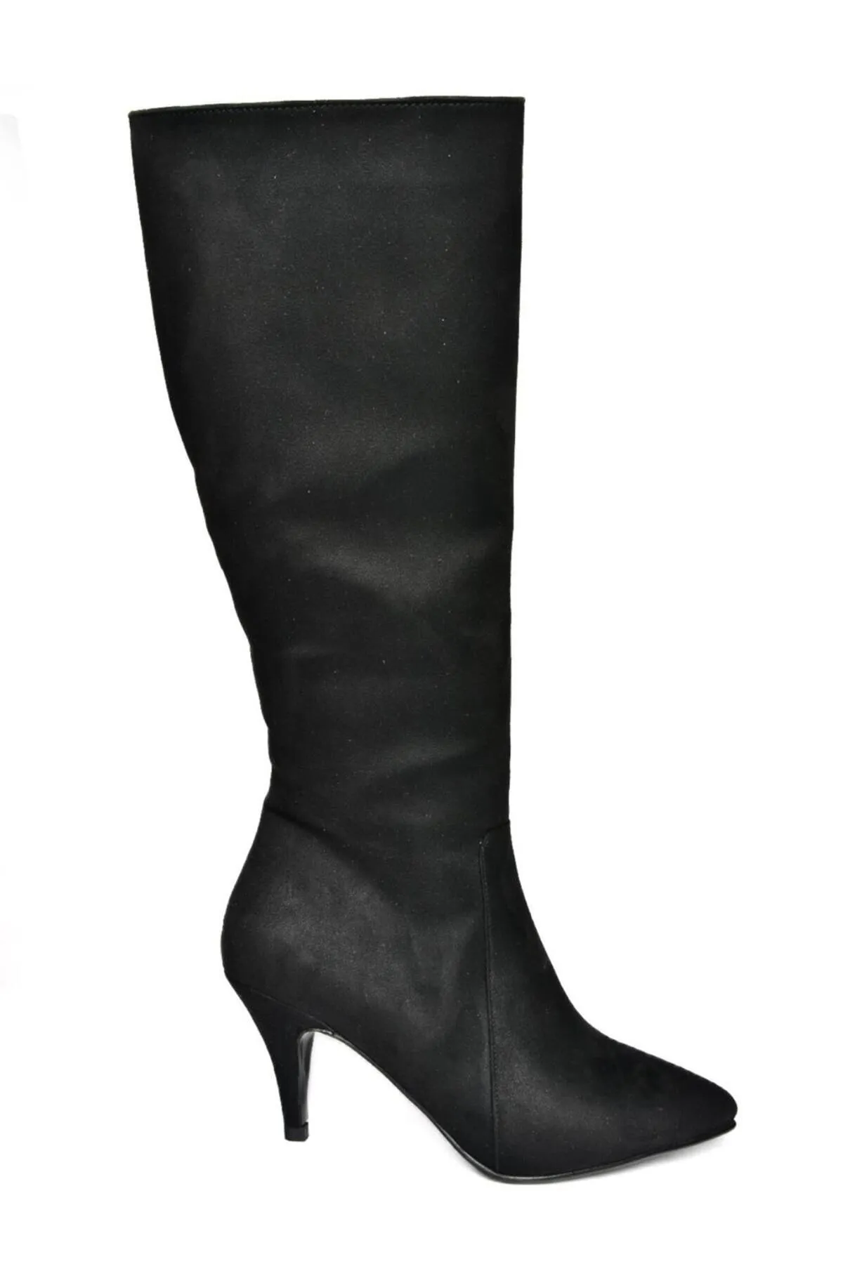 Fox Shoes  R372453002 Damenstiefel aus schwarzem Wildleder mit dünnem Absatz