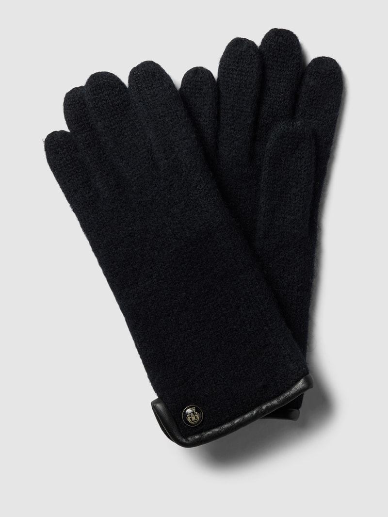 Handschuhe aus Schurwolle Modell 'WALK' in schwarz