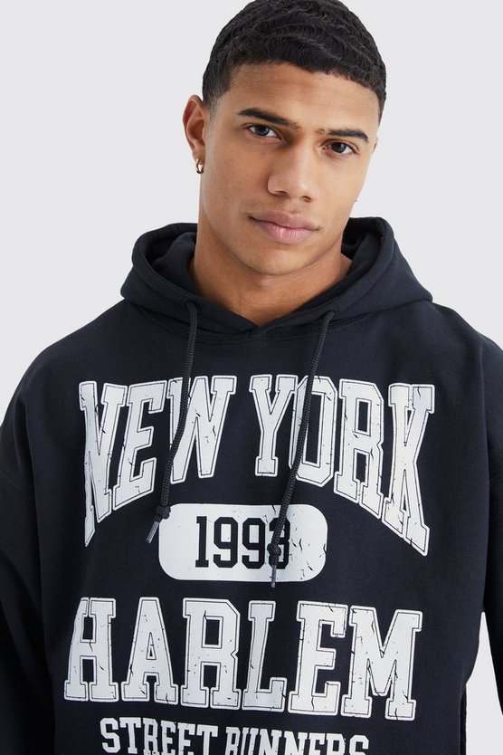 Oversize Hoodie mit Flammen-Print