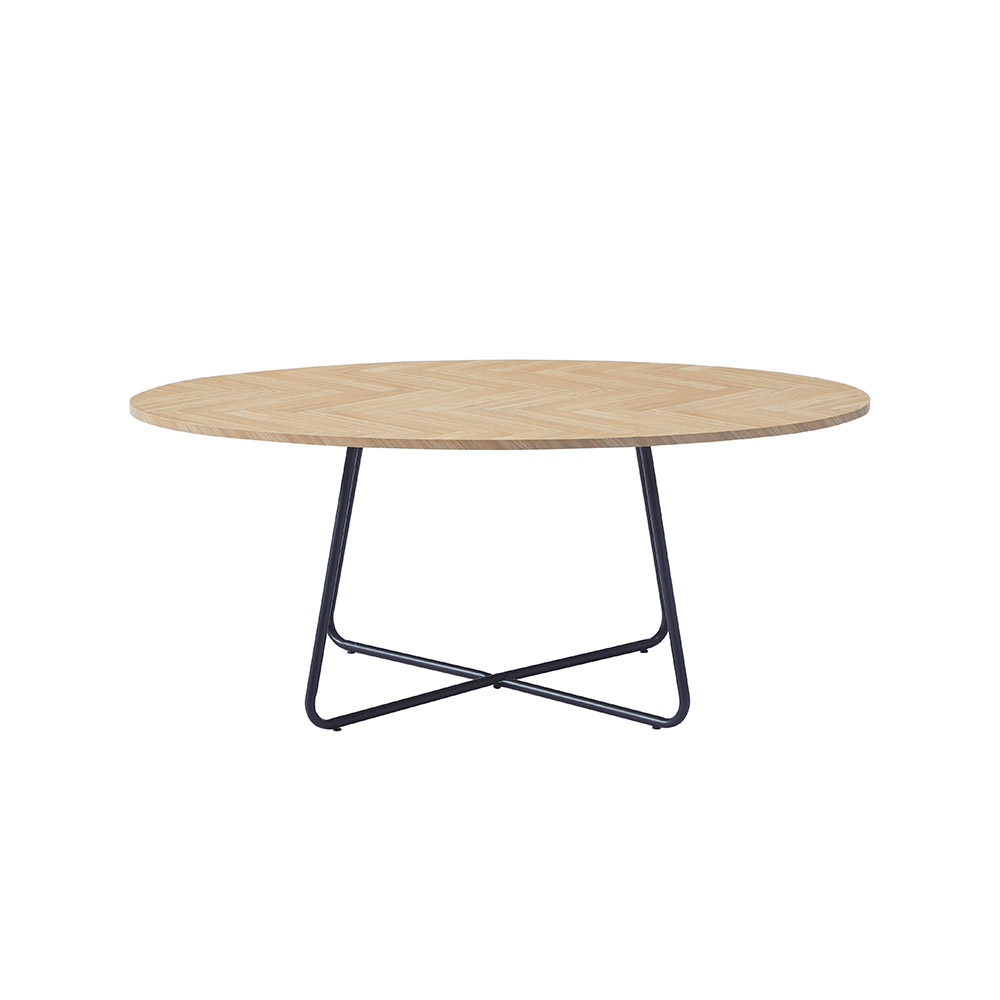 Home Deluxe HOME DELUXE Couchtisch Oval NOVARIS -  Fishbone Oak