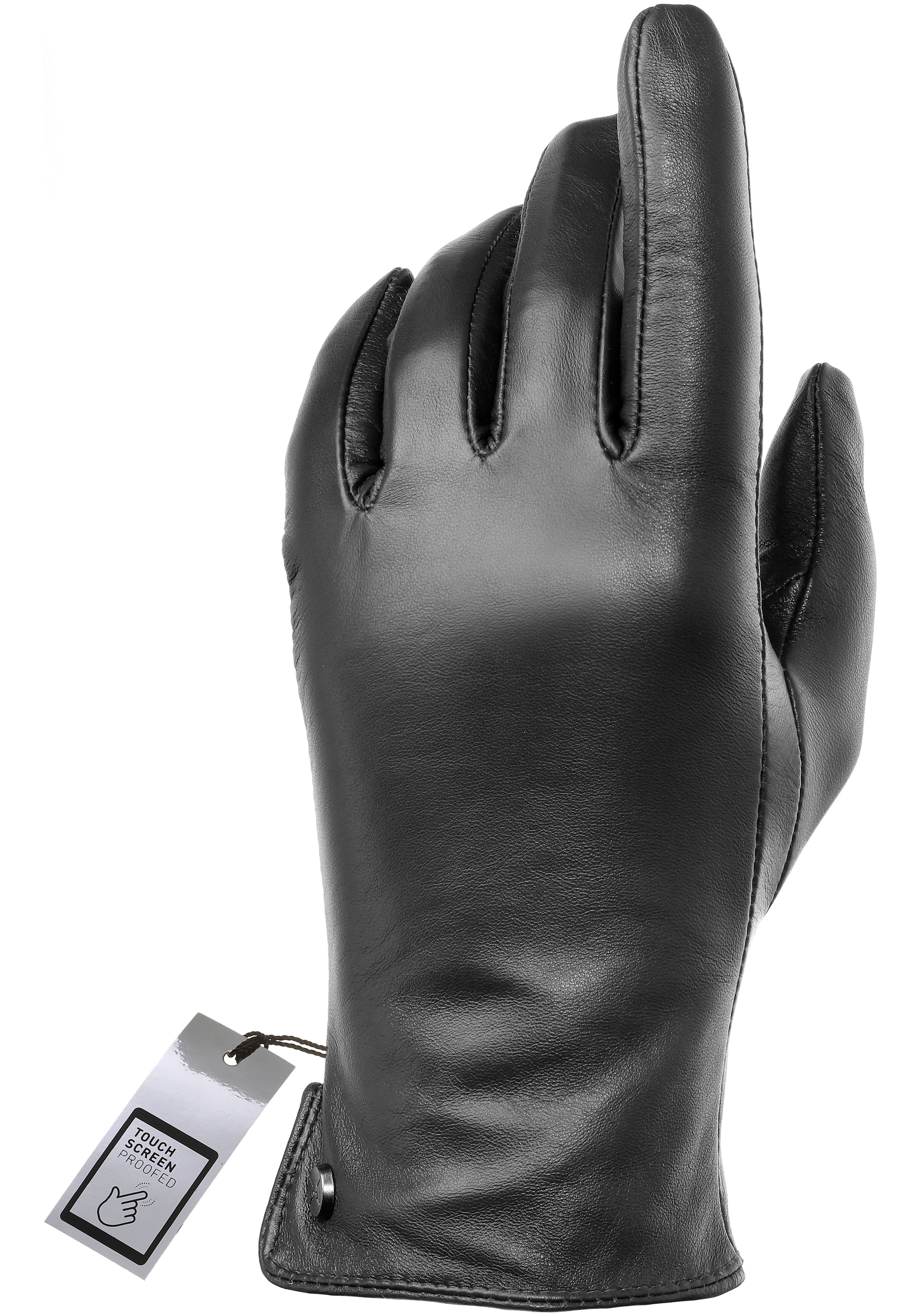 PEARLWOOD Lederhandschuhe Pam Glattlederhandschuh, Seitenschlitz