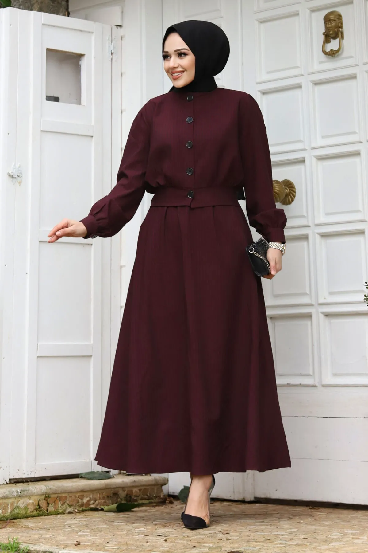 Tesettür Dünyası  Zweiteiler - Lila - Regular Fit