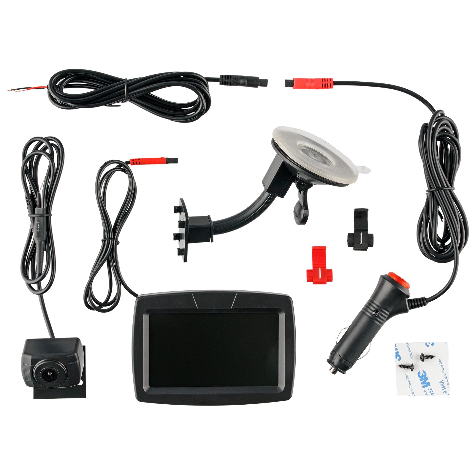 CARMATRIX BDW-430 Rückfahrkamera (Funk-Rückfahrsystem mit Monitor und Auto AHD Rückfahrkamera, 170°, HD Auflösung, IPS Monitor, für Nummernschild, Kennzeichenhalter)