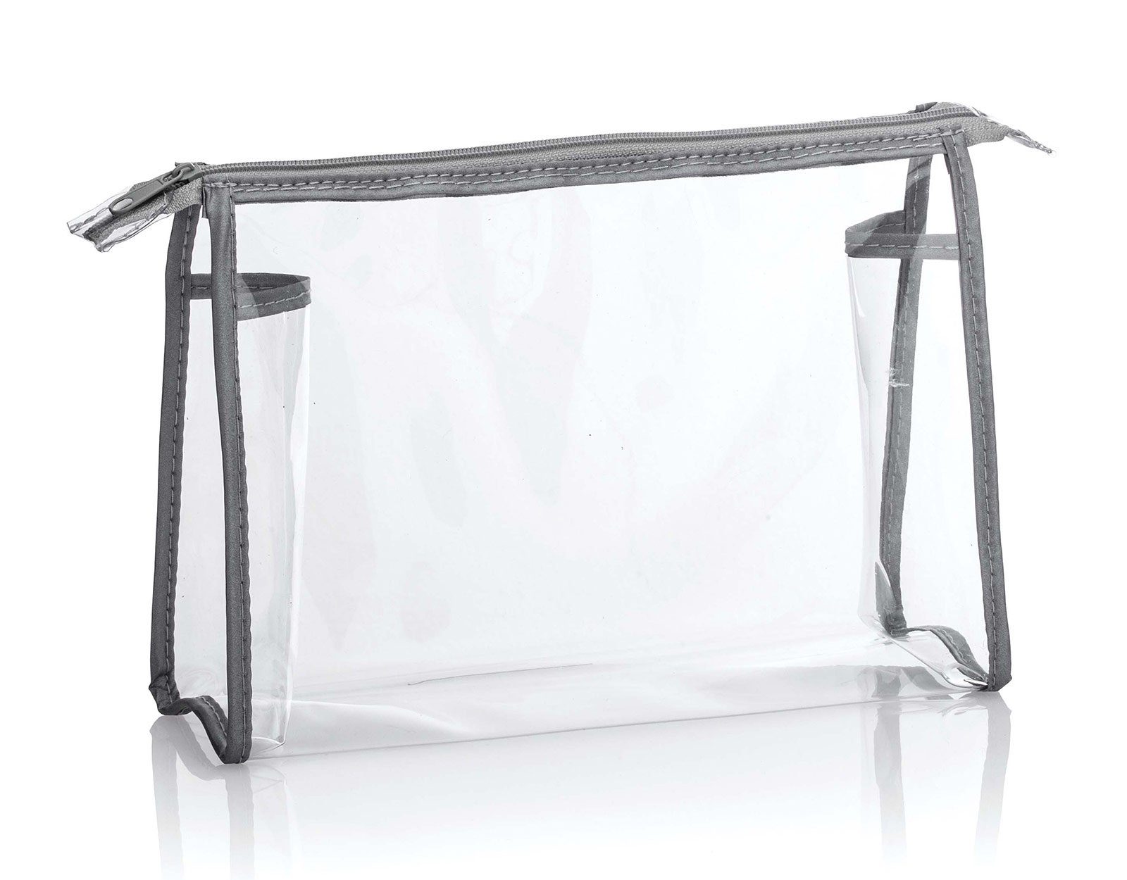 Kosmetex Kosmetikkoffer 22x7x16 cm Kosmetiktasche, Kulturbeutel, Transparent