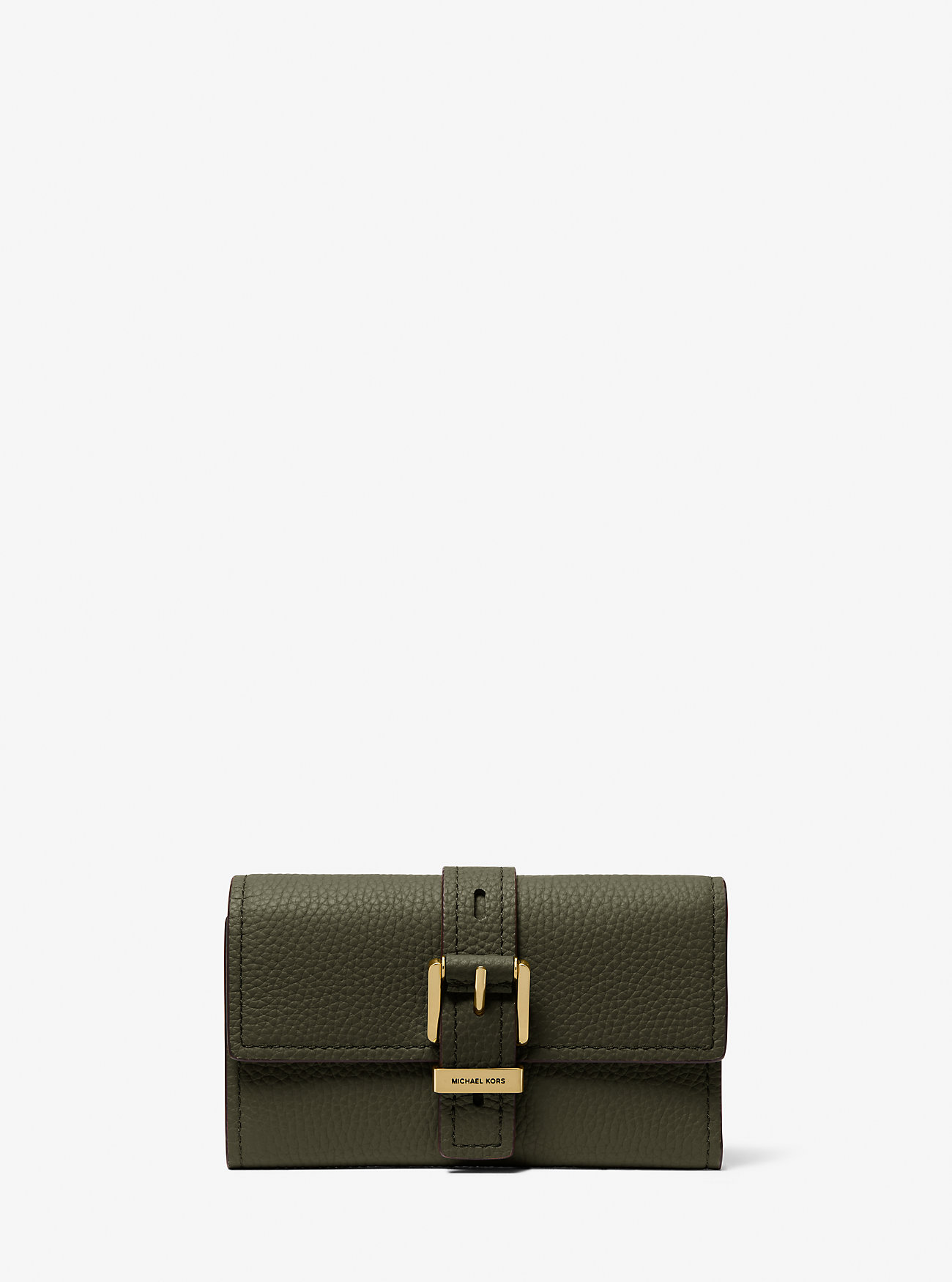 Nolita Medium Pebbled Leather Tri-Bold Lommebok - IVY