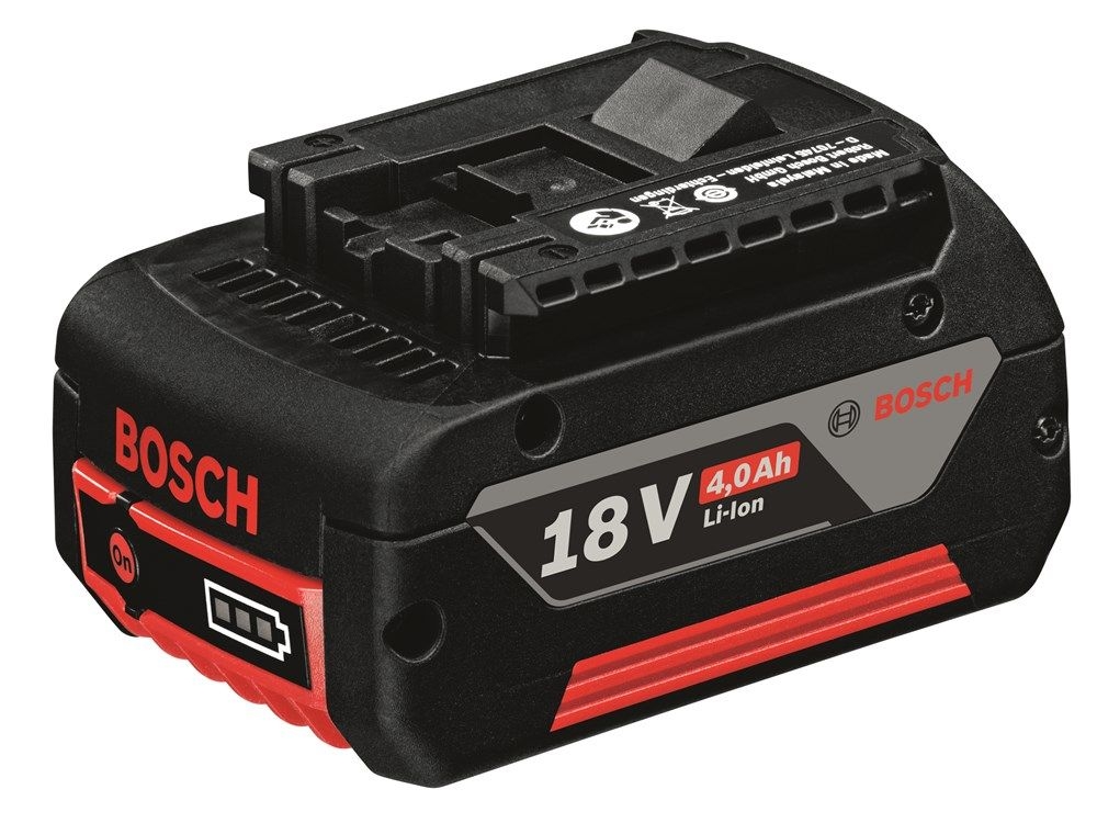 Bosch Blue Zubehör 1600A02A2S Akku-Set in L-Boxx – 6 x GBA 18V 4,0 Ah Akku (18 Volt 4,0 Ah Li-Ion)