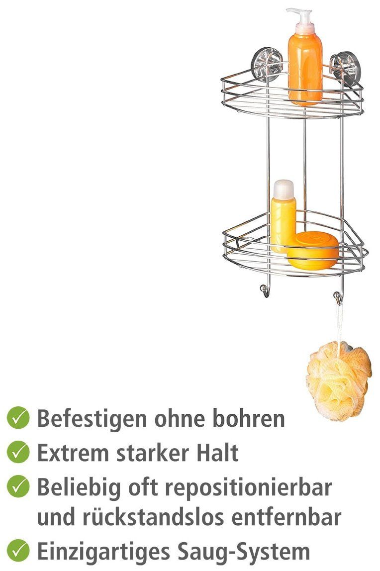 WENKO Duschablage Vacuum-Loc 2 Etagen, 2 Etagen