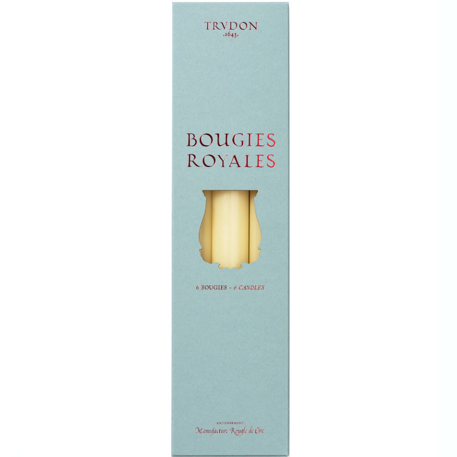 Trudon Bougies Royales Chandelles Ivoire x6