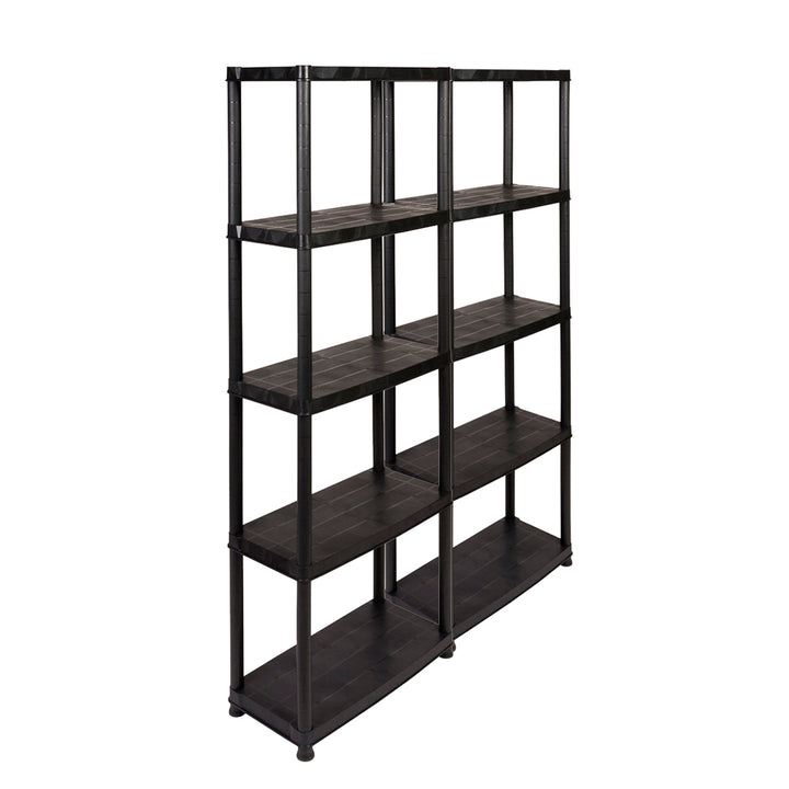 Kreher 2 x Kreher PRIMO PLUS - Kunststoffregal 12 Zoll (Schwarz)