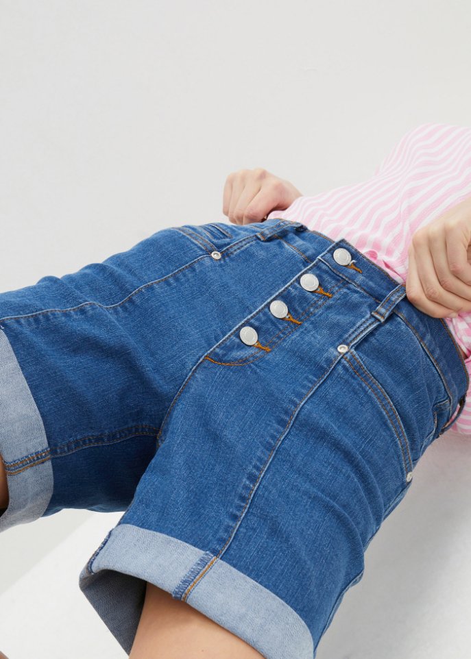 Komfort-Stretch-Jeans-Shorts