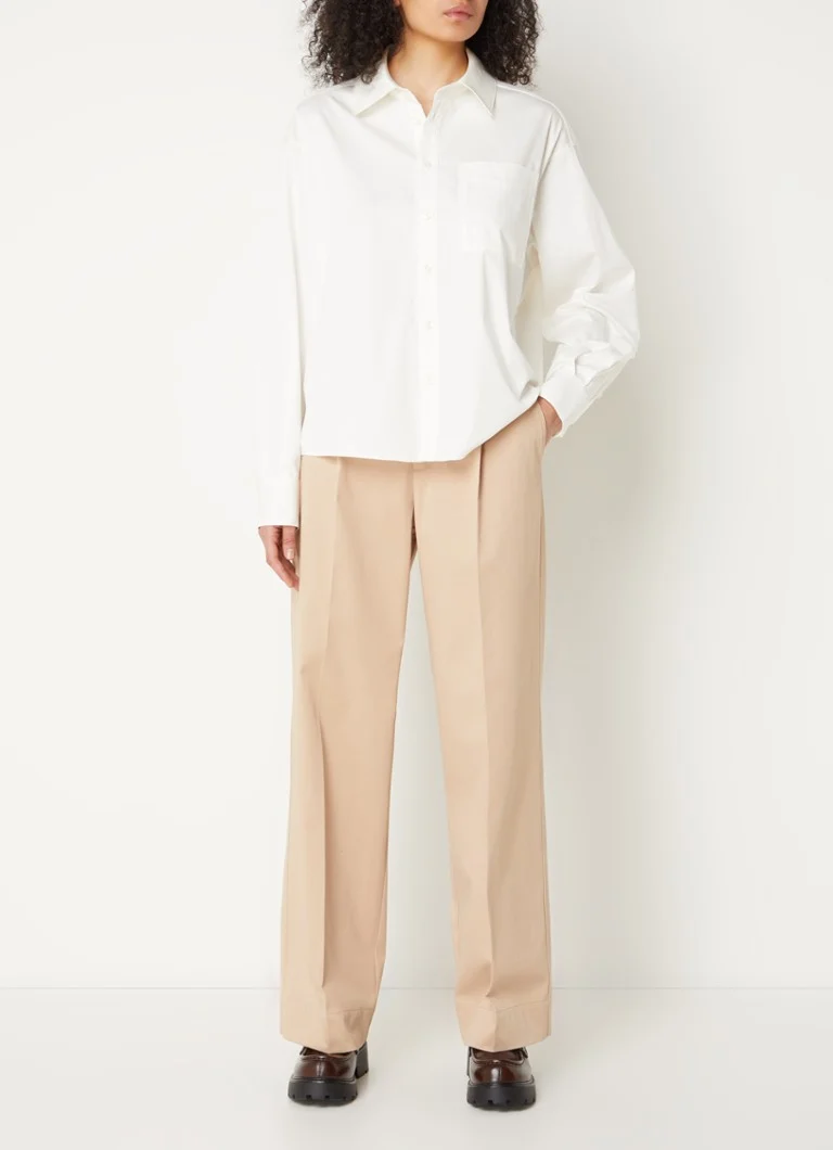 Camicetta oversize Vanilia con taschino sul petto