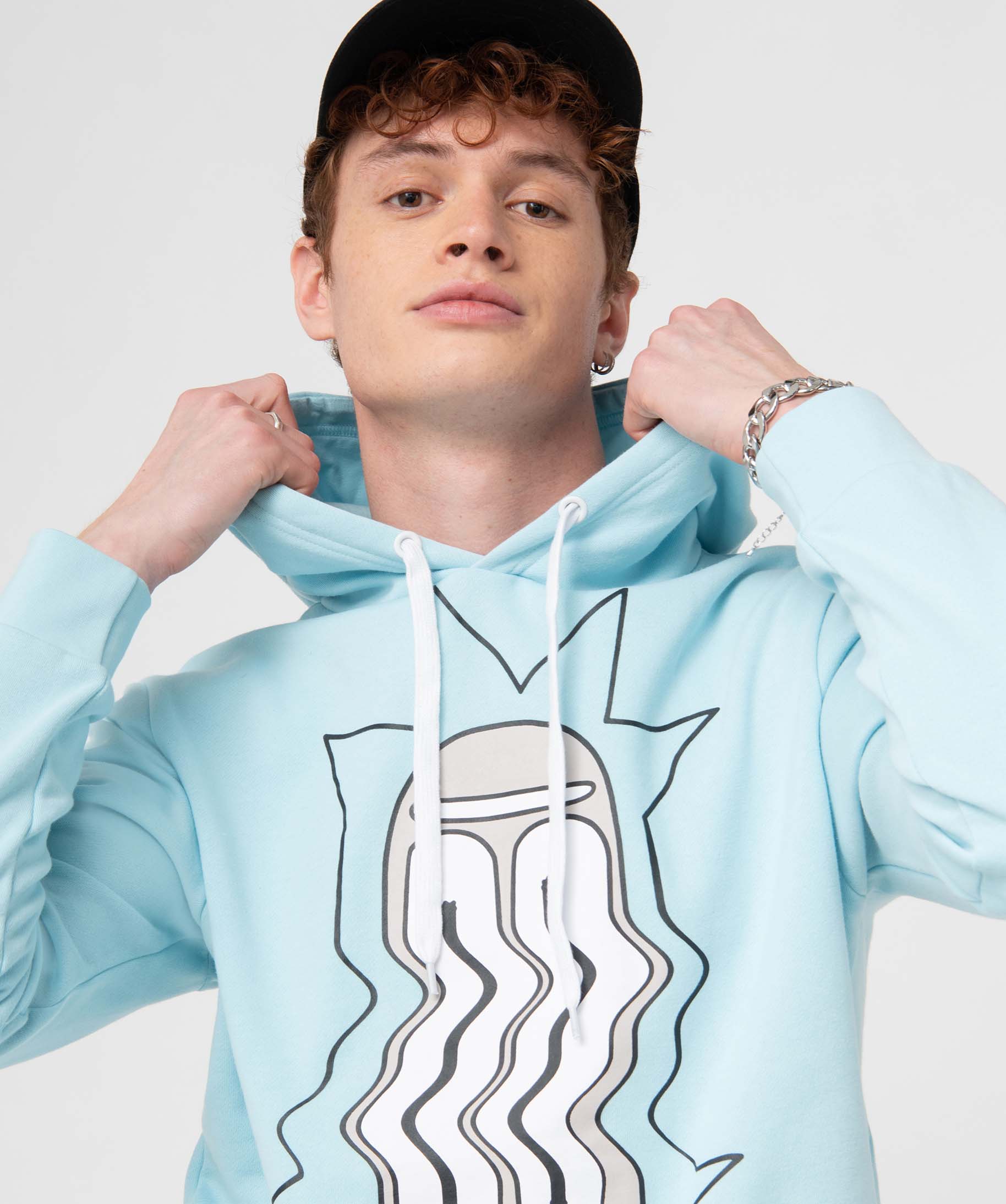 Sweat homme à capuche en molleton doux - Rick & Morty bleu | GEMO