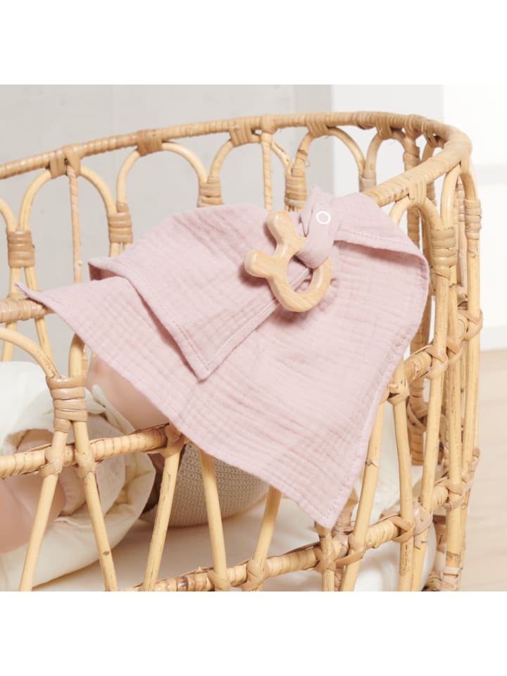 nordic coast company  Kuscheltuch Musselin Hase Rosa günstig kaufen onesize