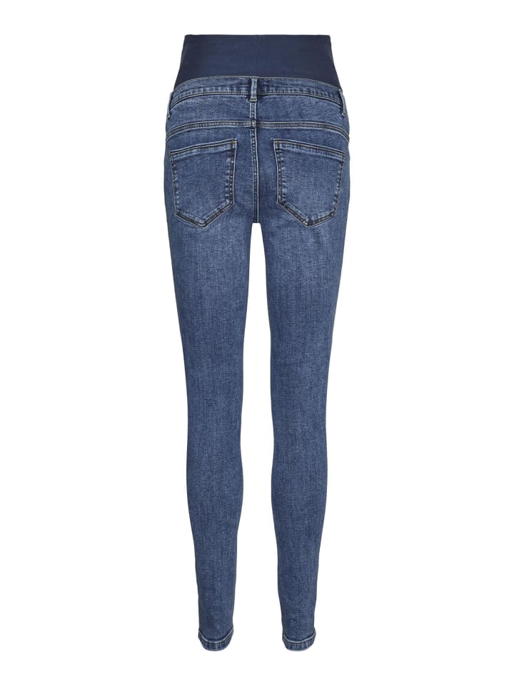 Vero Moda Umstandsjeans mit Skinny Fit in Medium Blue Denim günstig kaufen