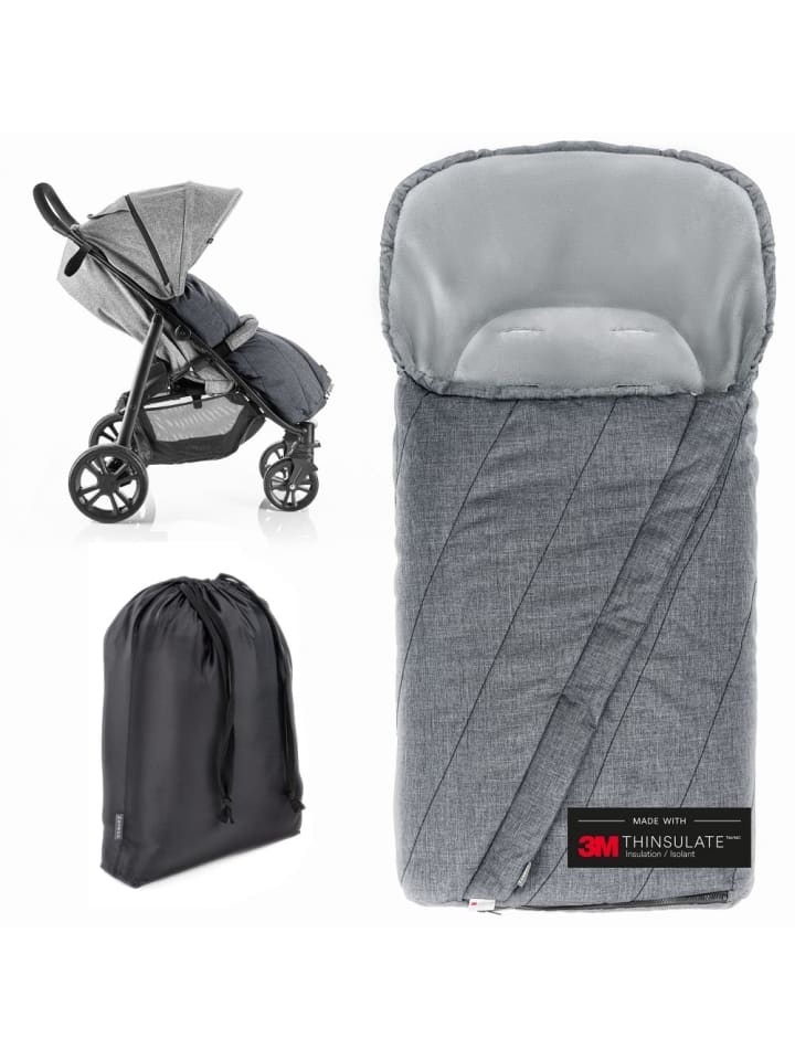 Zamboo Deluxe Winter-Fußsack 3M für Kinderwagen & Buggy - in grau günstig kaufen onesize