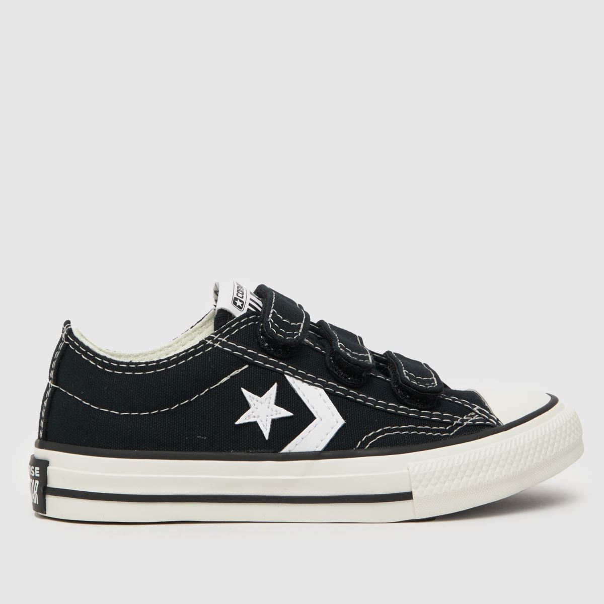 Converse svarta och vita Star Player 76 v Pojkar Junior träningsskor