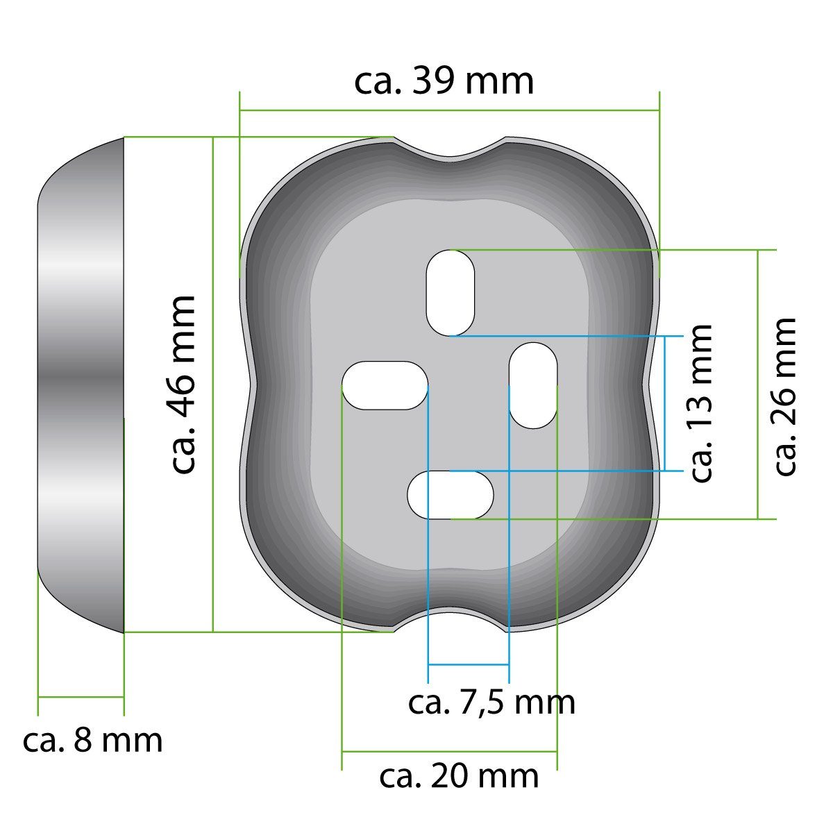 bremermann Wandhaken bremermann Bad-Serie PIAZZA - Doppel-Wandhaken 2er Set, Edelstahl matt, Badezimmer, Küche, (Set, 2-St)