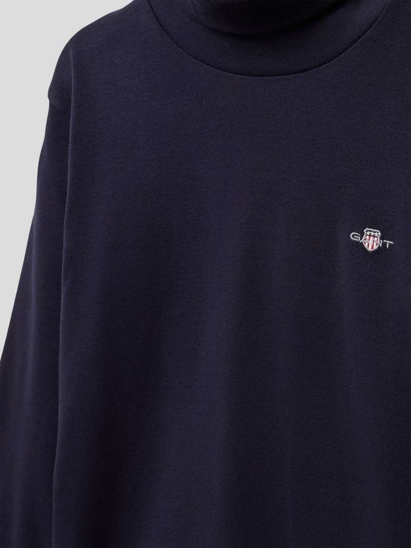 Longsleeve mit Rollkragen Modell 'SHIELD' in blau