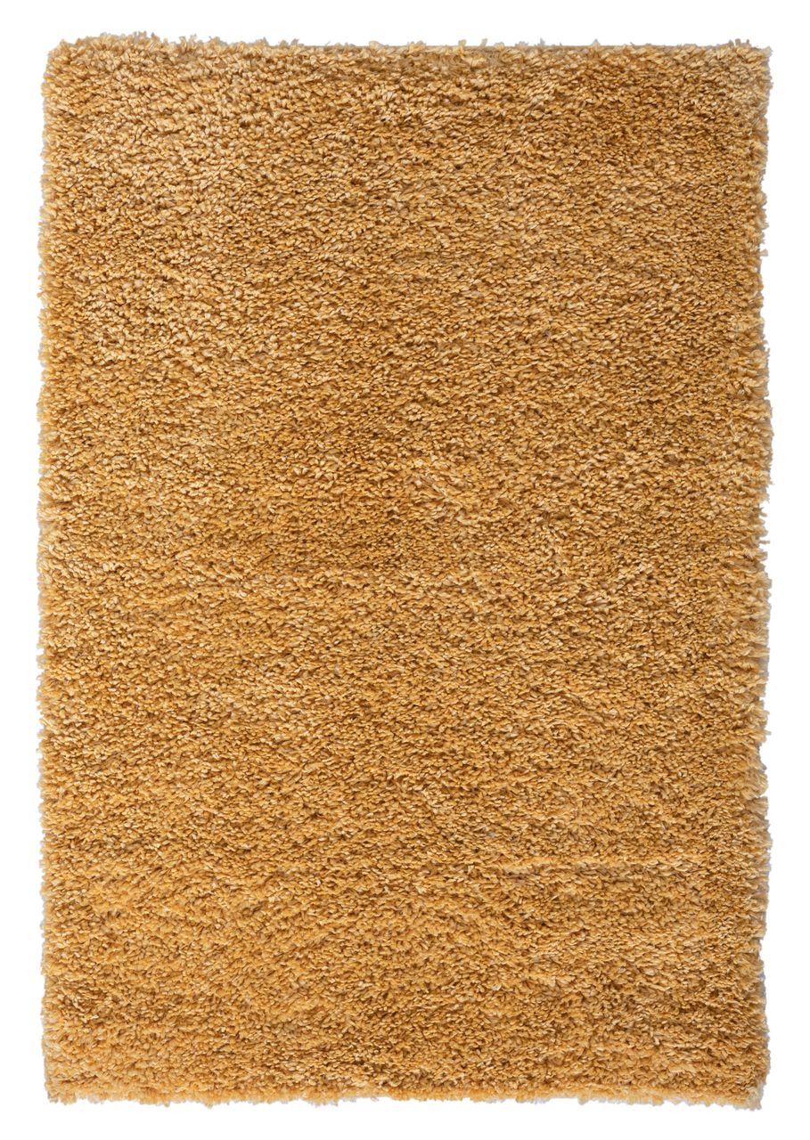 MyFlair Teppich Elodie 100cm x 150cm, Farbe Goldfarben, rechteckig, Florhöhe 37mm
