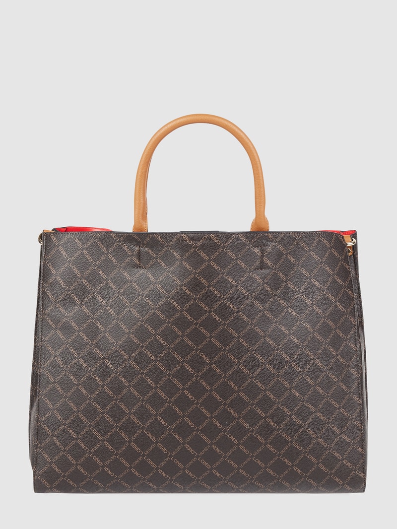 Handtasche mit Logo-Muster Modell 'Filiberta' in dunkelbraun