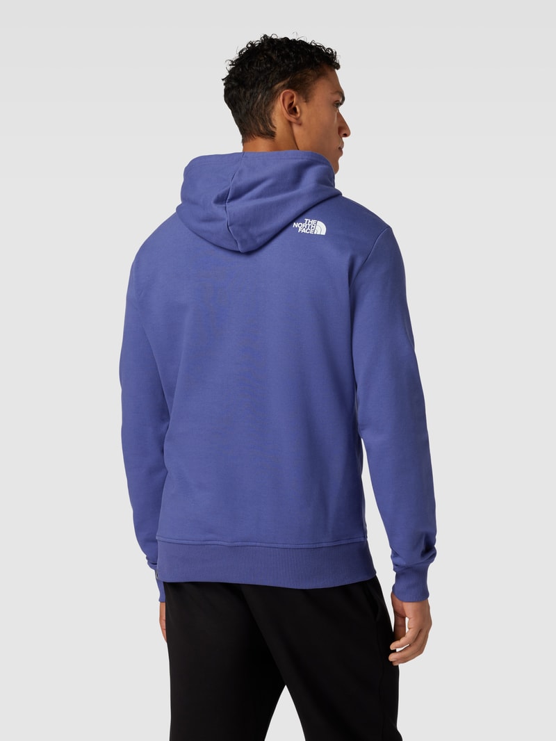 Hoodie mit Logo-Print Modell 'STANDARD' in blau