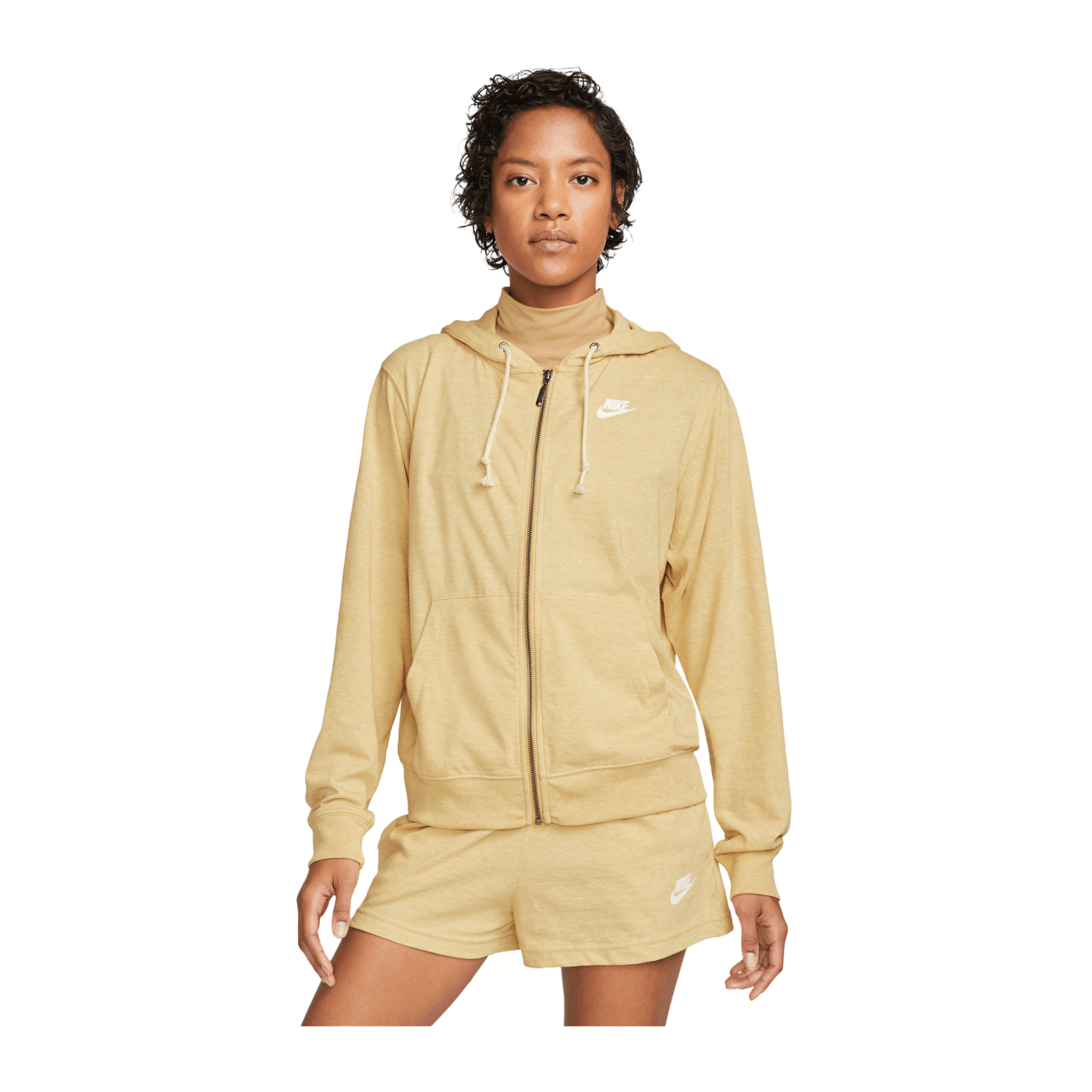 Nike Gym Vintage Jacke Damen Braun Weiss F252