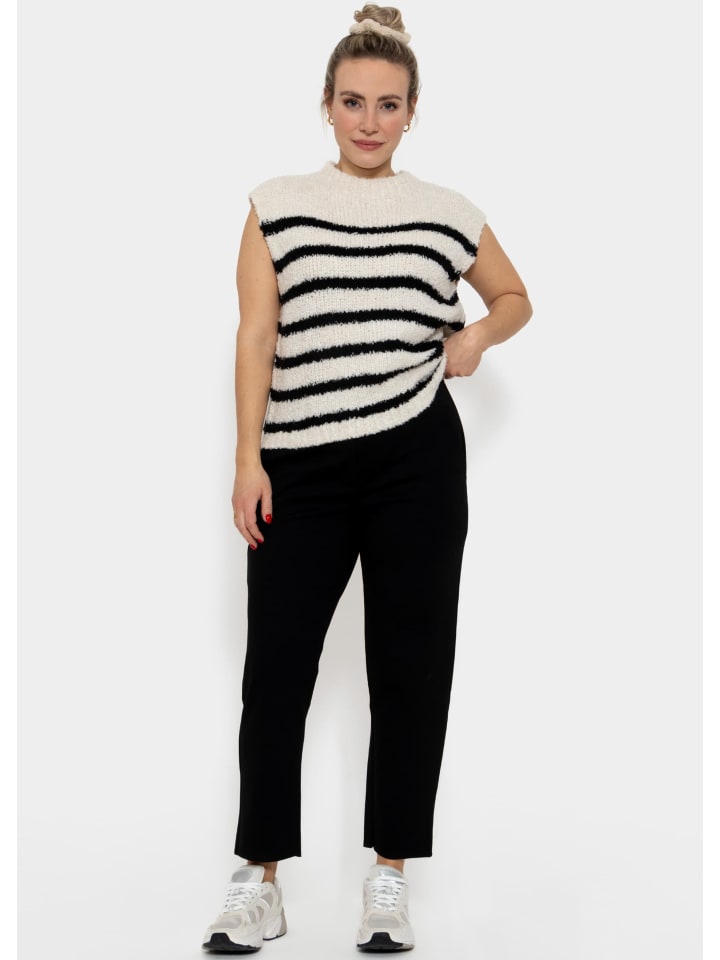 SASSYCLASSY Jersey Chinos in Schwarz günstig kaufen