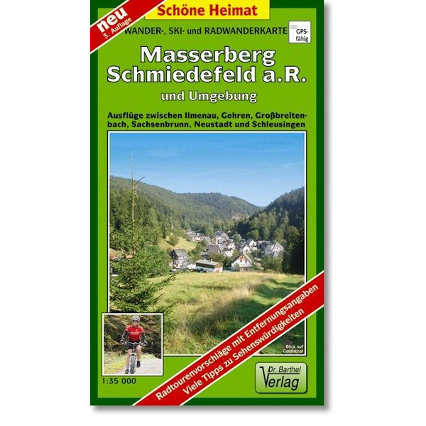 Masserberg, Schmiedefeld a. R. und Umgebung 1 : 35 000. Wander-, Ski- und Radwanderkarte - Wanderkarte