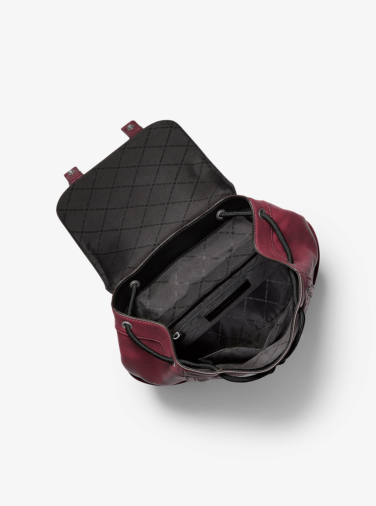 Colby Medium Logo Preget Brunert Skinnryggsekk – OXBLOOD