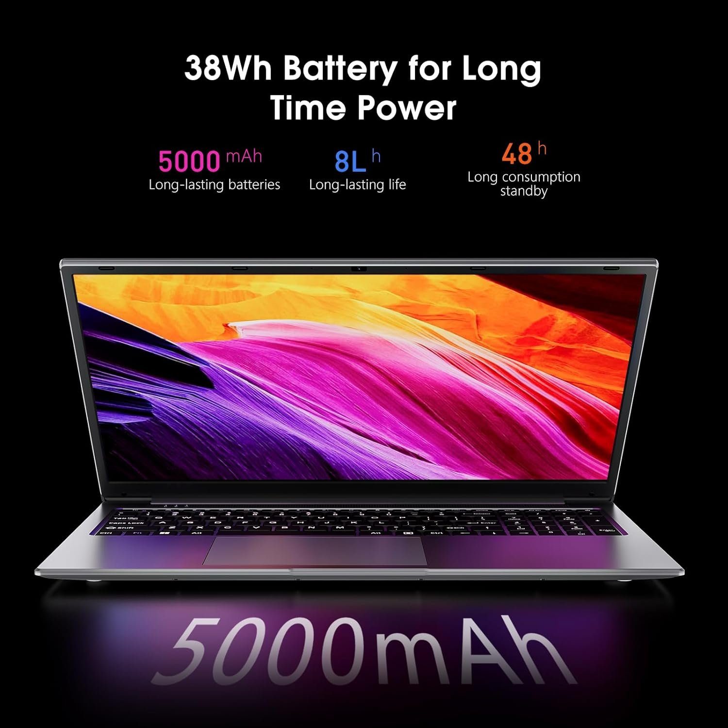 SGIN ‎M17 Pro Notebook (Intel Celeron, Celeron, 512 GB SSD, Full HD Diaplay 8 GB RAM, Vielseitige Konnektivität, leicht, tragbar)