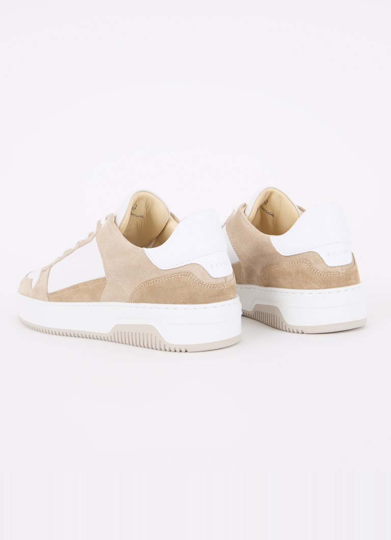 Nubikk Basket Court skinnsneaker med semsket skinndetaljer