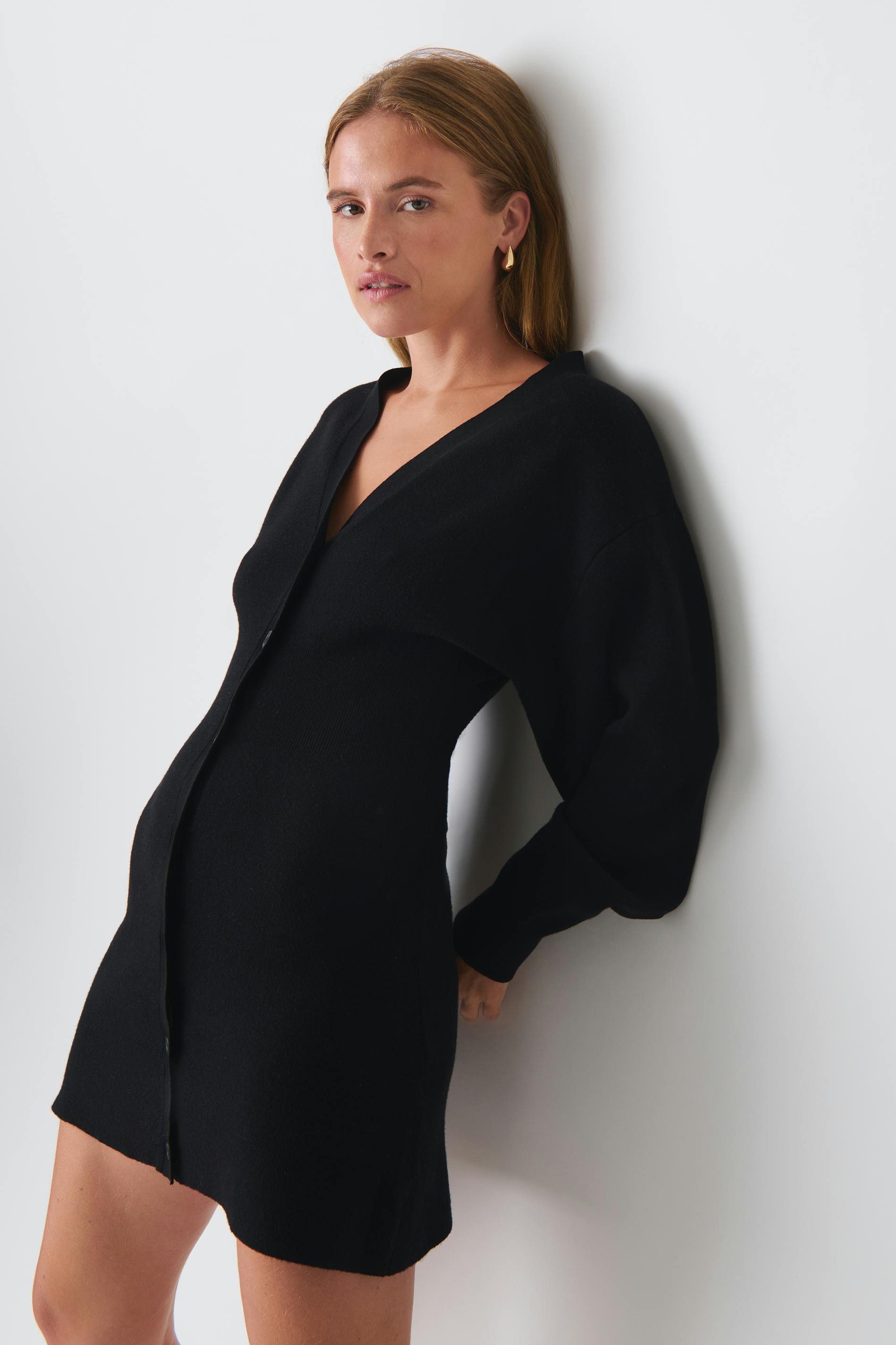 Knitted button down dress