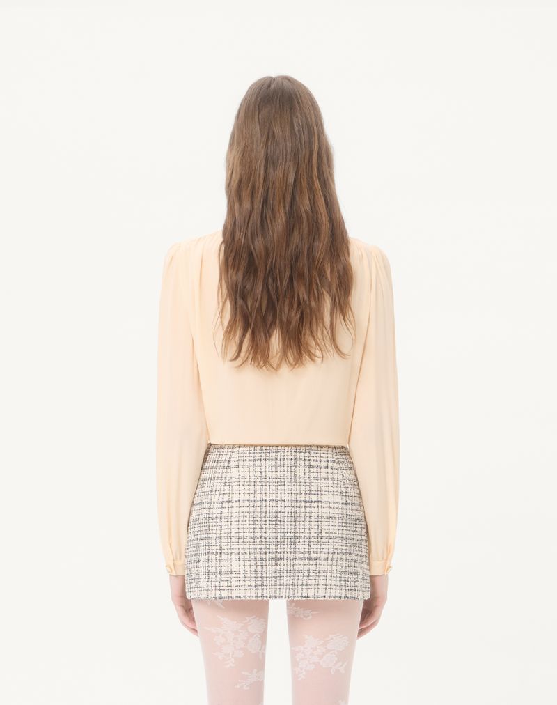 Camisa de crepe de chine