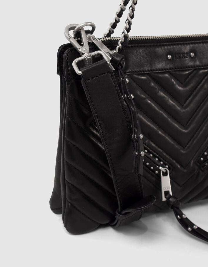 Sac pochette 1440 Reporter Rock noir cuir clouté Femme