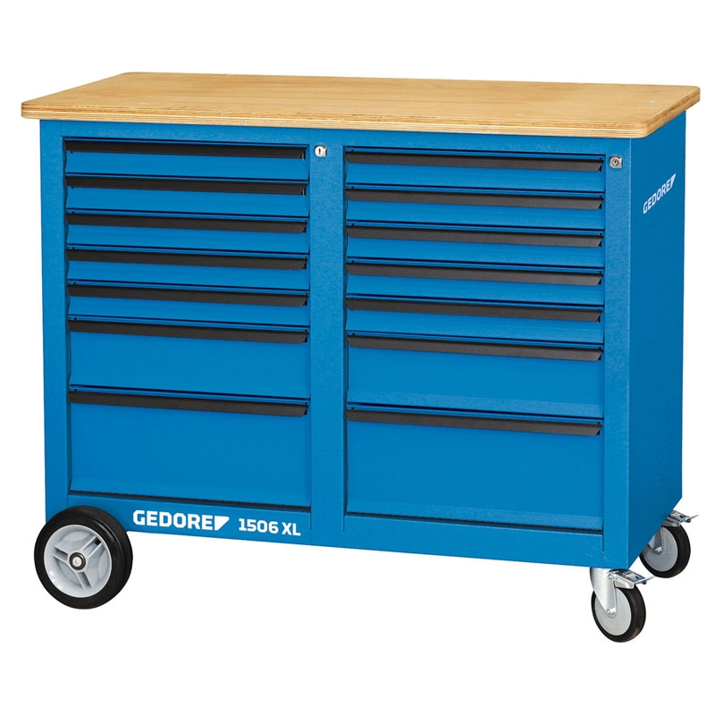 Gedore 2528088 1506 XL 2511 Mobil arbetsbänk med 14 lådor